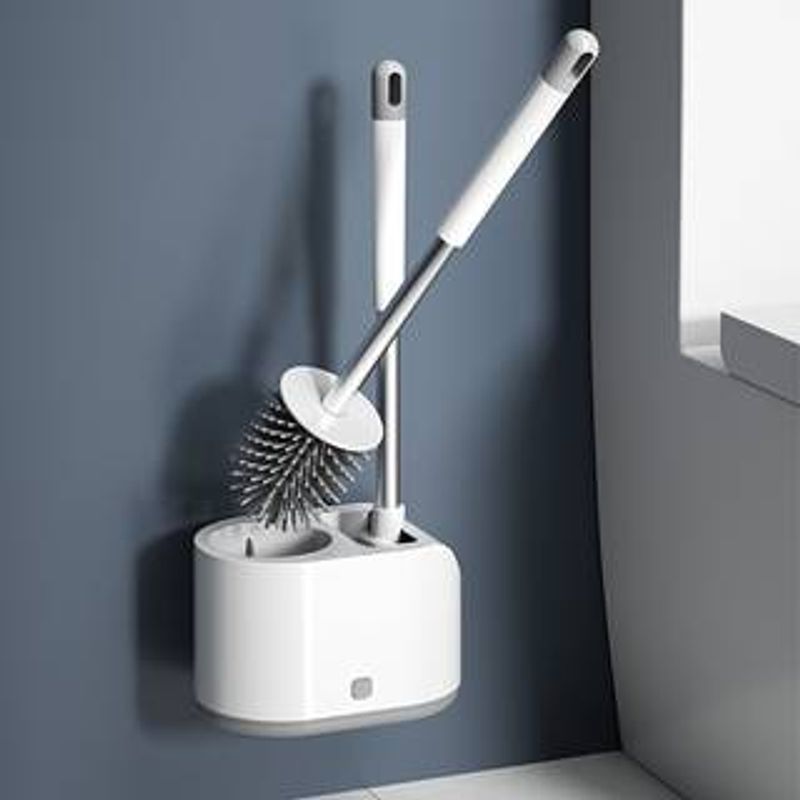 Hygiene Focus Soft Wool Brush Set - Ventilated Base & No Dead Spot Design For Fresh Bathrooms
_voghion.com