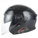 K20 Bluetooth Motorcycle Half Helmet With Dual Visor 3C Certified ABS Lightweight Helmet For Men & Women (Gloss Black/Matte Black/Gray/Silver/Blue)_voghion.com