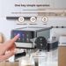 Stainless Steel Semi-Automatic Espresso Machine - 3-Cup Pump-Driven Coffee Maker With Steam Function, LCD Display & Self-Cleaning_voghion.com