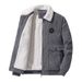 CT Autumn Winter Corduroy Lamb Wool Jacket Loose Thickened Casual Turn-down Collar Men's Coat_voghion.com