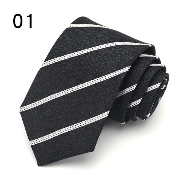 Travail d'affaires formel, entretien d'embauche, tenue de vente et du personnel de vente, cravate, série rayée pour hommes, édition large 7CM_voghion.com