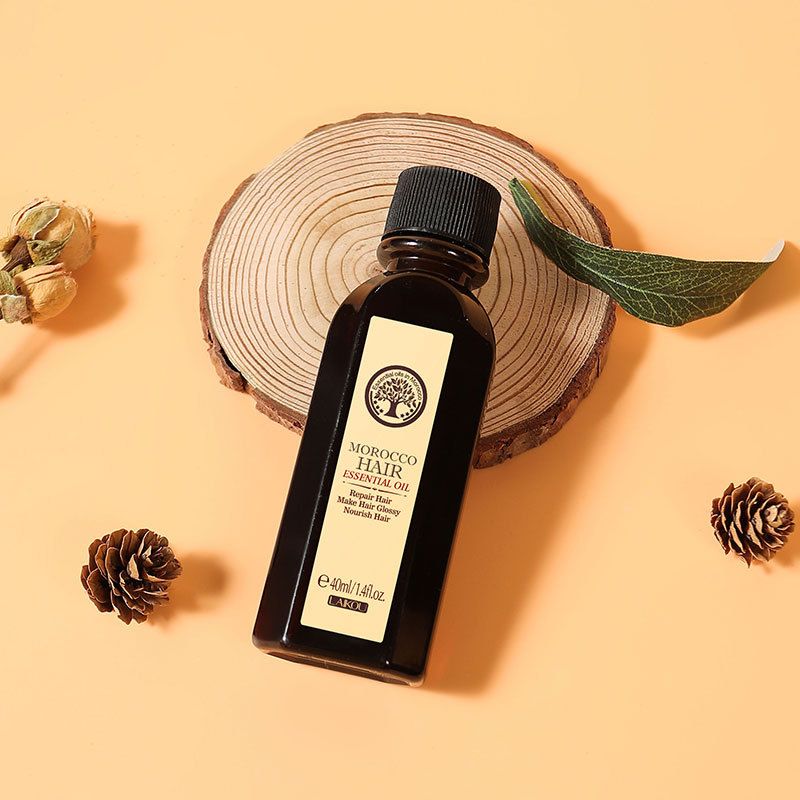 Versão de tratamentos corporais e esfoliantes do óleo essencial para cabelos marroquinos Laikou 40ml, melhora o cuidado com pontas duplas crespas e frágeis_voghion.com