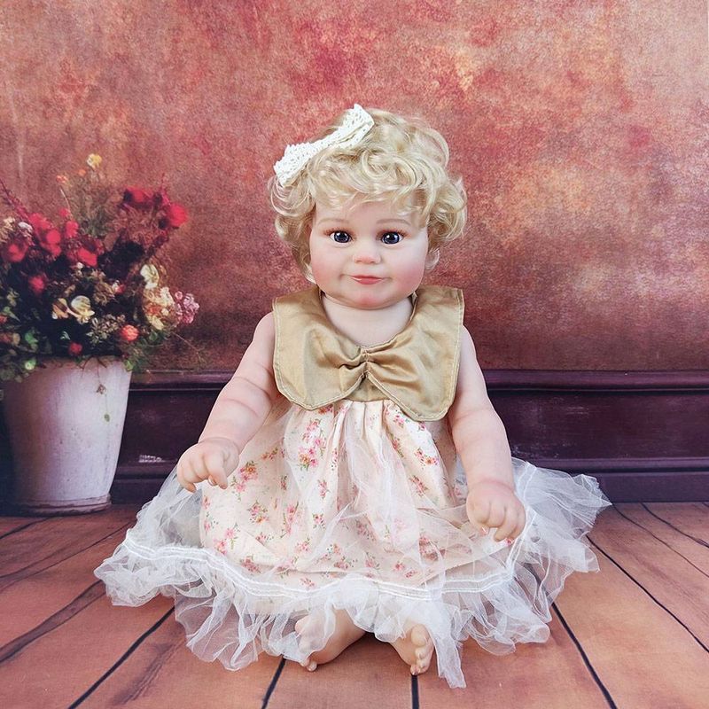 20 Zoll 50CM Haartransplantation Reborn Babypuppe mit Gefäßvene wie ein echtes Mädchen Ankleidespielzeug Weihnachtsgeschenk_voghion.com