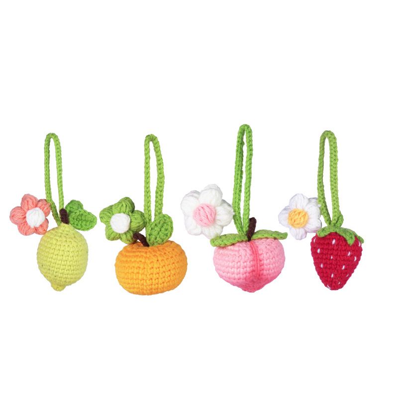 Crochet Material Package Knitting Handmade Diy Wool Keychain Bag Pendant_voghion.com