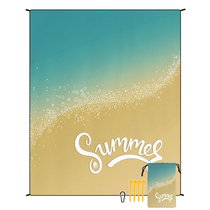 Swimming Towels Outdoor Portable Mat Foldable Printed Picnic Mat Waterproof Non Sand Beach Mat Lightweight_voghion.com