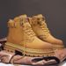 European Warm Series Plus Size Couple Martin High Top 2025 Unisex Shoes Men's Work Yellow Boots_voghion.com
