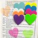 8-Color Heart-Shaped Transparent Sticky Notes, Mini Index Tabs For Books, Study & Office, Waterproof Adhesive, Cute Stationery For Students_voghion.com