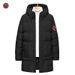 Herrenbekleidung Winter Neue runde Etikett Dicke Platte Gummidruck Daunenjacke Herren Lange koreanische Version Schlanke Kapuze Dicker Baumwollmantel_voghion.com