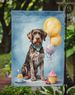 German Wirehaired Pointer Happy Birthday Garden Flag Mailbox Flag Decorative Yard Flag Banner Outside Patio Artwork Yard Flower Beds, Garden Size, Multicolor_voghion.com