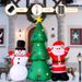 Decorazione gonfiabile da 2,2 m, albero di Natale con pupazzo di neve, luci a LED, ornamento natalizio preferito per le festività transfrontaliere_voghion.com