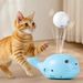 Interactive Toys Cats Electric Floating Ball Whale-Shaped Cat Portable USB Dual-Function Fan Pet Toy For Teaser By PawParty Store_voghion.com