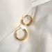 Stylish exaggerated style, large ear loops with wide metal texture, trendy earrings, high-end and light luxury_voghion.com