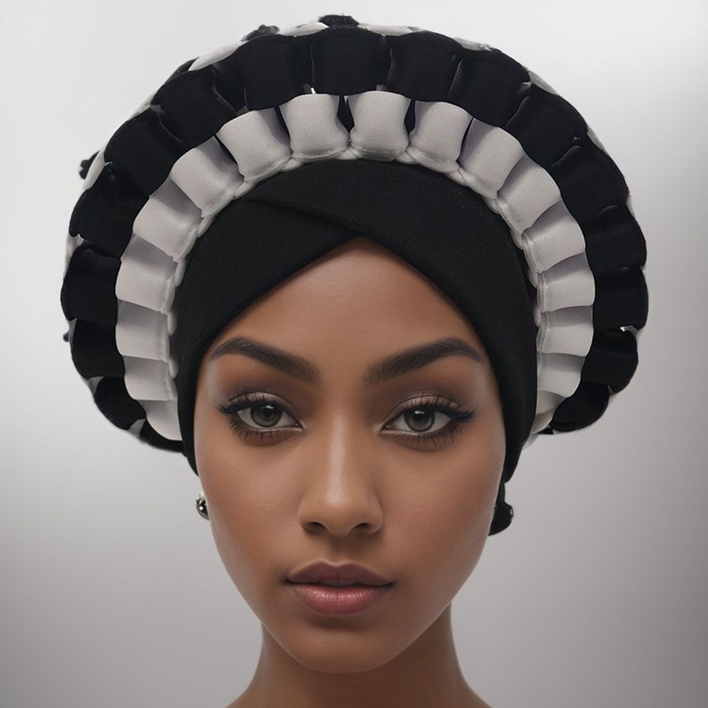 Chapeau musulman Casquette à capuche africaine réglable couleur assortie couche d'espace casquette africaine Auto Gele_voghion.com