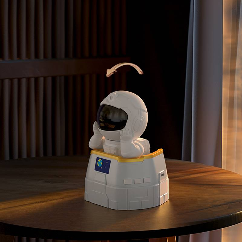 Astronaut Galaxy Projector - Dual Function- Projector And Night Light, USB Powered, Remote Control & Timer, Bluetooth Speaker - With White Noise_voghion.com