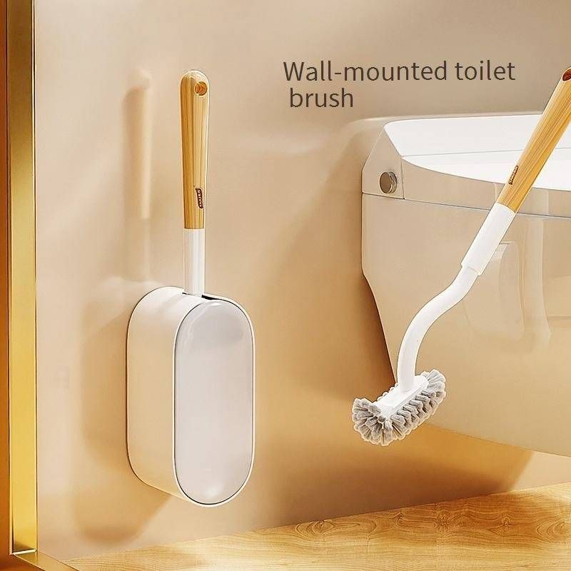 Splash Guard 360° Silicone Brush Set - Long Handle & Space Saving Wall Mount For European Bathrooms
 ACZT_voghion.com