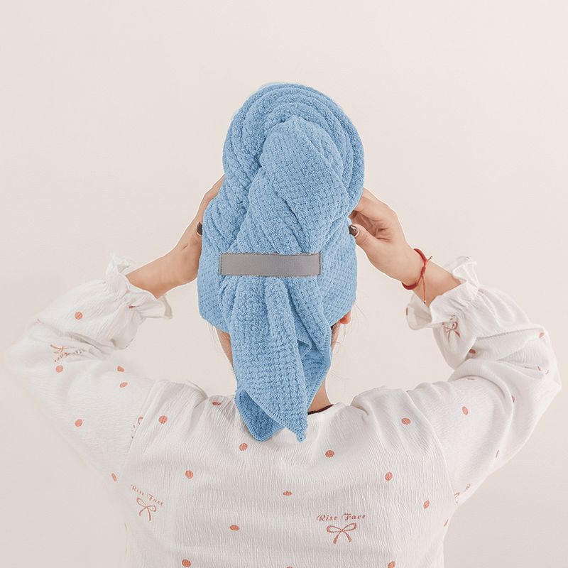 Extra-Large Coral Fleece Hair Towel Wrap – Ultra Soft & Quick-Dry Shower Cap For Women & Men, Secure Fit (Pineapple Pattern 60x105cm)​_voghion.com