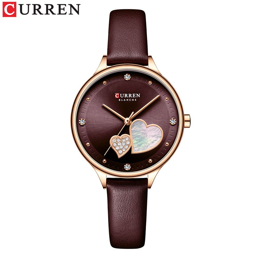 Orologio al quarzo minimalista da donna con quadrante rotondo sottile, cinturino in similpelle resistente all'acqua, orologio al quarzo da donna rotondo ultra sottile_voghion.com