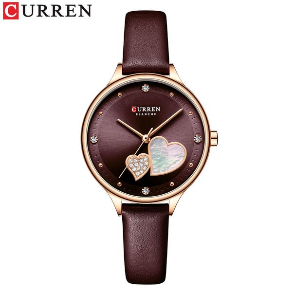 Orologio al quarzo minimalista da donna con quadrante rotondo sottile, cinturino in similpelle resistente all'acqua, orologio al quarzo da donna rotondo ultra sottile_voghion.com