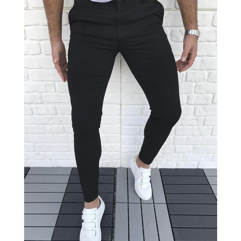 Man's clothing Simple solid color casual pants_voghion.com