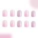 Corto luminoso quadrato armatura leggera polvere sfumata argento glitter indossare nail art moda joker europeo e americano commercio estero ins24 pezzi_voghion.com
