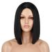 hot selling Straight Short Bob Human for Black Lace Brazilian Wigs Remy Hair Middle Part Side For Brown Women_voghion.com