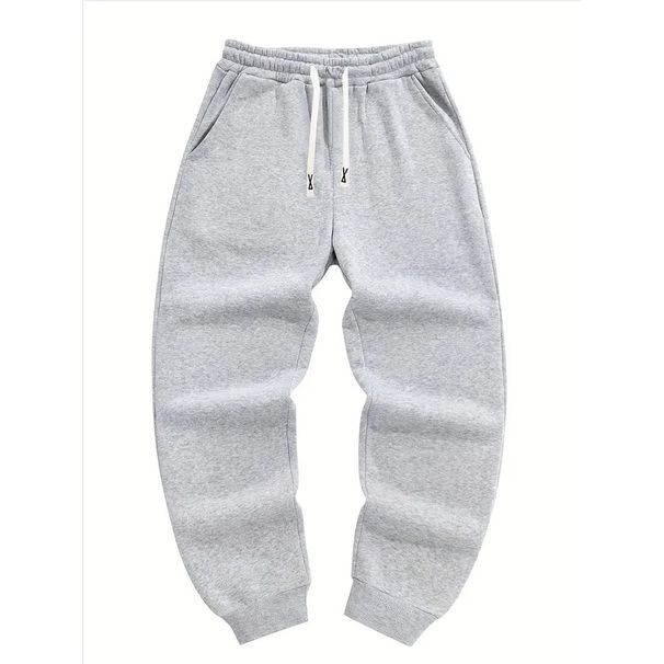 Spodnie dresowe męskie High Street Casual, jednokolorowe, młodzieżowe, sportowe, długie, ze ściągaczem_voghion.com