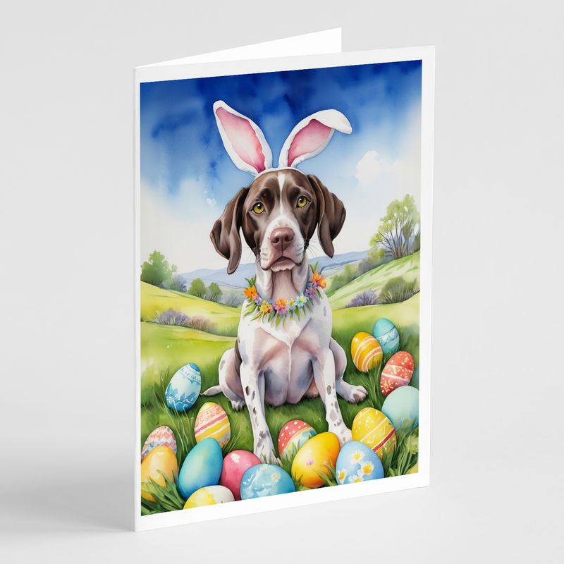 Pointer Easter Egg Hunt Greeting Cards Pack of 8 Blank Cards with Envelopes Whimsical A7 Size 5x7 Blank Note Cards_voghion.com