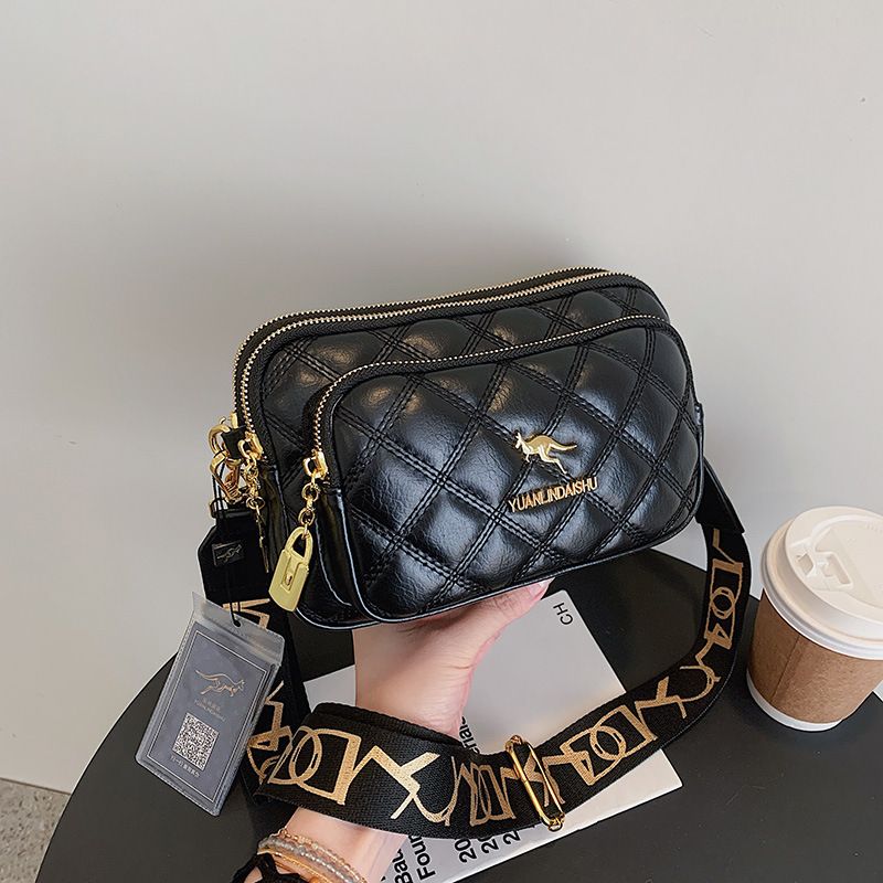Lingge bag female New Fashion Fashion Leisure Satchel bag with three layers of Mobile phone bag and small Square bag_voghion.com