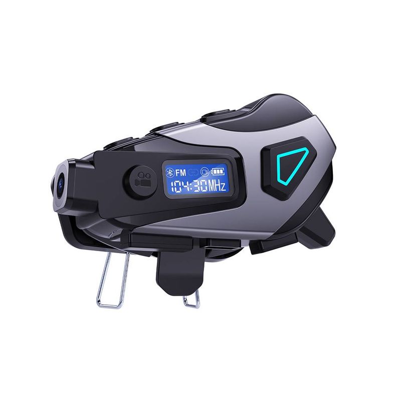 K10 Smart Helmet Bluetooth Headset - HiFi Sound, LED Light, IPX8 Waterproof, CVC Noise Cancelling - Upgraded Experience_voghion.com
