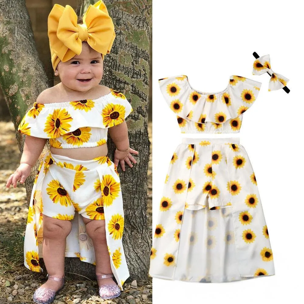 Ensemble jupe tournesol printemps-automne mère-enfant_voghion.com