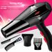 750W Compact Hair Dryer With Dual Nozzles (Concentrator & Diffuser) - Lightweight Travel Blow Dryer For Home & Hotels, 2 Heat/Cool Settings_voghion.com