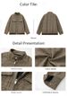 Retro Houndstooth Harrington Jacket For Men - Classic Short Wide Collar Vintage Style With Dual Pockets, Autumn Winter Fashion_voghion.com