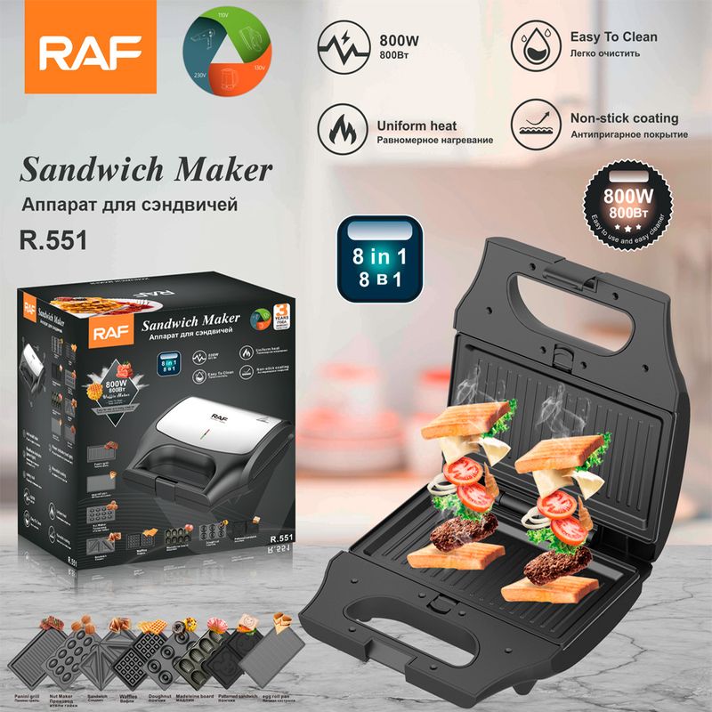 RAF Cross border Breakfast Household European Standard Sand Double sided Heating Multi functional Toasting Wafers hine_voghion.com