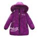 Piumino lungo da bambina – Giacca invernale in stile coreano con cappuccio staccabile (110-160 cm) – Nero/Rosso/Viola_voghion.com