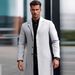 Men's Clothing Fashion Stand Collar European And American Size Autumn And Winter Coat Coat Coat Casual Elegant Coat Long Windbreaker Cross Border_voghion.com