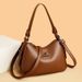 Genuine Women's 2024 New Versatile Large Capacity Mom Soft Leather Texture Shoulder Crossbody Bag_voghion.com