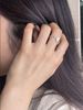 Anello da donna in argento sterling coreano Weekend, design di nicchia Ins, regolabile, aperto, con indice, per donna_voghion.com