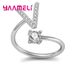 Fertiger Sterling Silber Alphabet Ring A-Z 26 Anfangsbuchstaben Name Schmuck für Frauen Geburtstag Weihnachtsgeschenk AAA Cubic Zirkon_voghion.com