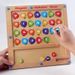 Wooden Toys  children's puzzle toys, digital color classification, cognition, Montessori teaching aids, magnetic pen movement, bead walking maze_voghion.com