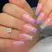 Semplice nail art con lamina d'oro viola mostra unghia bianca semplice a forma di unghia a forma di unghia_voghion.com