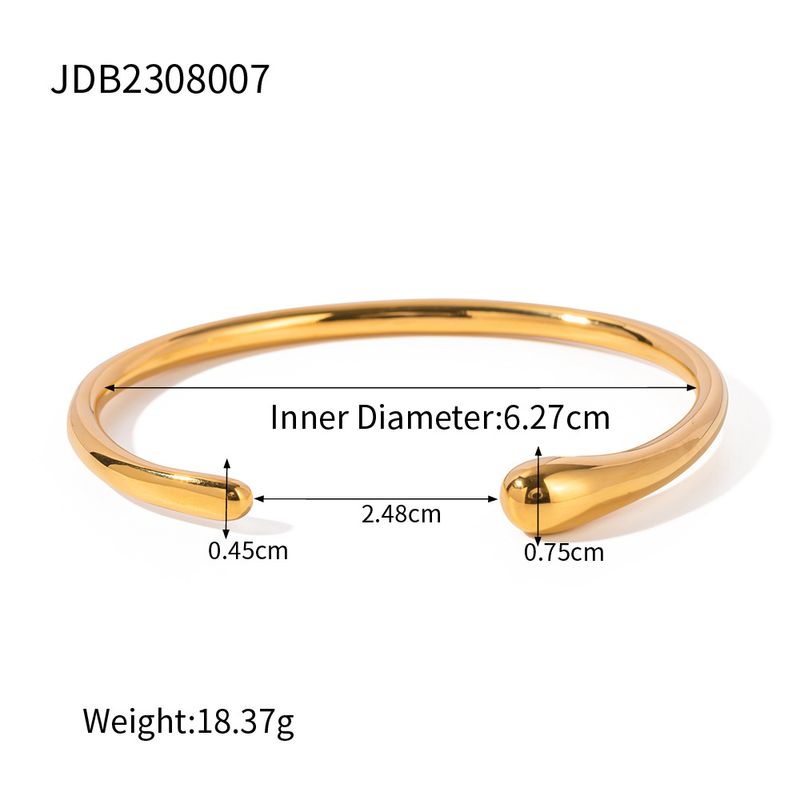 Light luxury, high-end temperament, titanium opening, niche design, gold stainless steel simple opening bracelet, and_voghion.com