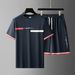 Herrenbekleidung Neuer hochwertiger zweiteiliger Sportanzug für Herren mit 3D-Digitaldruck, T-Shirt, Rundhalsausschnitt, Kurzarm-Shorts-Anzug_voghion.com