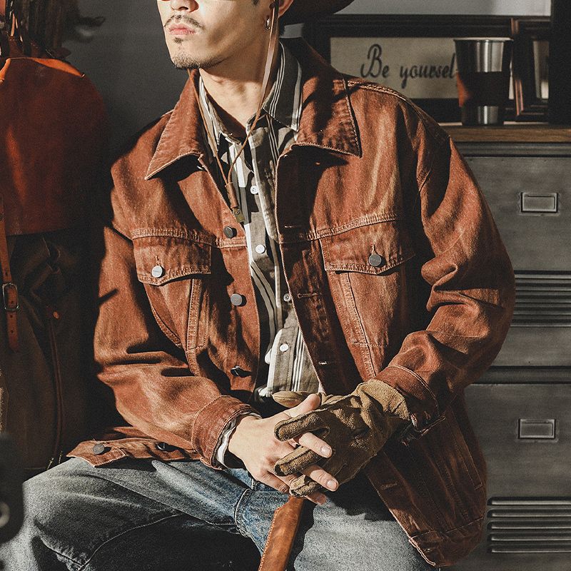 American Denim Men, Autumn Loose Fashion Brand New Item, Cool And Trendy Workwear Jacket For Men_voghion.com