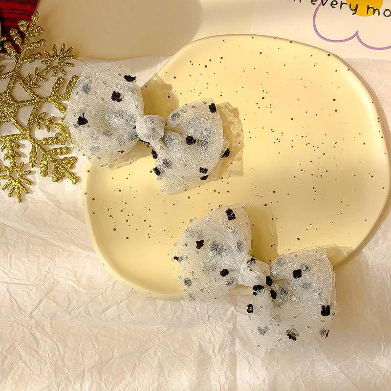 2Pcs Cute bowknot Hair Clips/Hair Ties Girls Sequin Side Clip  Girls Headdress Shinying Hair Accessories Gift _voghion.com