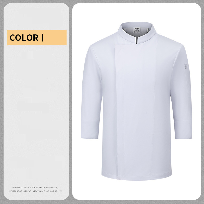 Men's Clothing Chef Work Clothes Short Sleeve Summer Thin Breathable Catering Fast Food Restaurant Hot Pot Restaurant Hotel Back Kitchen Fashionable_voghion.com