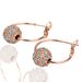 Vendita calda, orecchini a cerchio con perline a sfera Diso da 10 mm, placcati in oro rosa 18 carati, moda donna, collane con ciondolo, set di gioielli in cristallo austriaco per donna_voghion.com