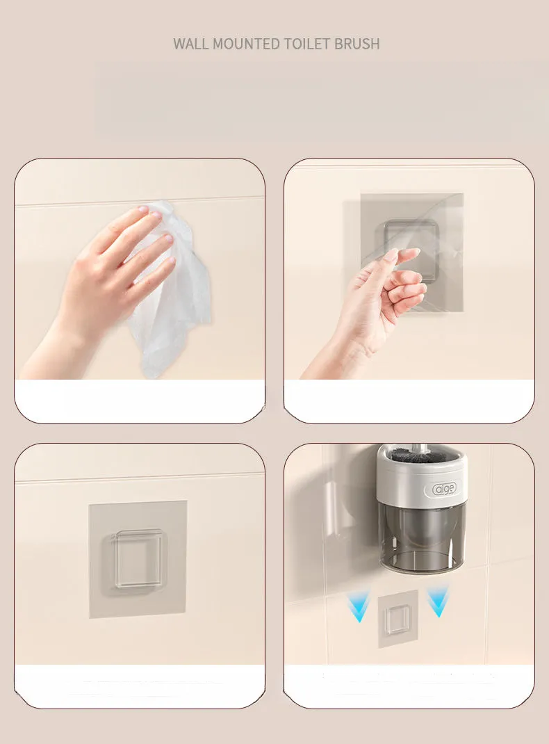 Aige Set Household No Dead Angle 2024 New Wall-Mounted Bathroom With Base Toilet Cleaning Brush_voghion.com