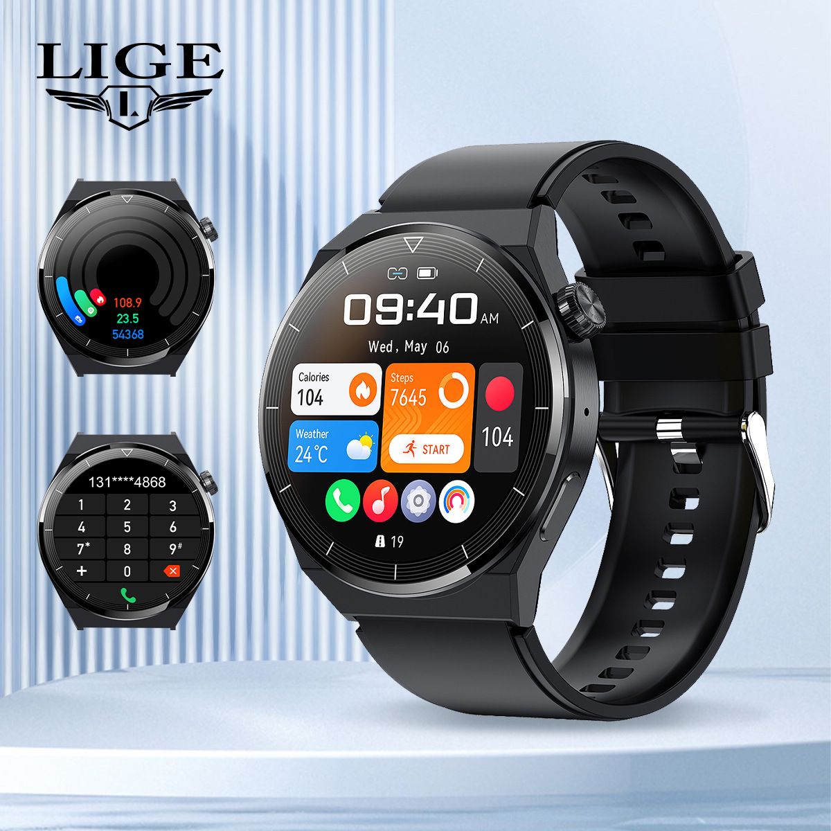 Dedicated Bluetooth Connection Smart Pedometer Sports Health Monitoring Watch Message Reminder Sincerity Rate_voghion.com