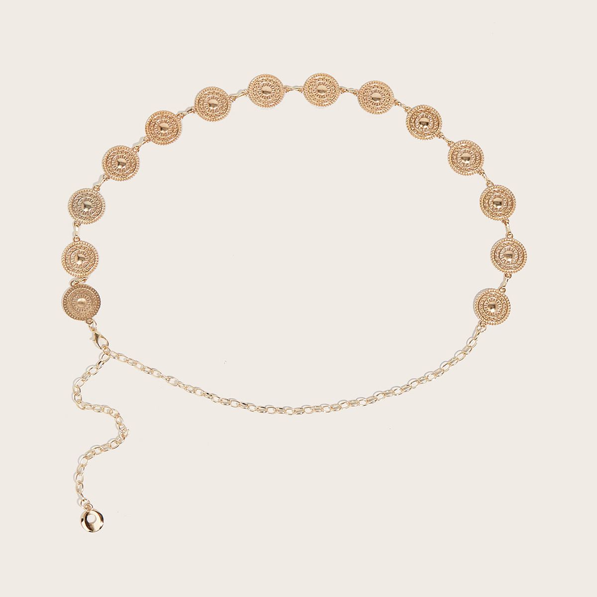 Damen Dekorativer dünner, einfacher, hundert passender Kleid-, modischer Taillenketten-Gürtel für kleine Röcke_voghion.com