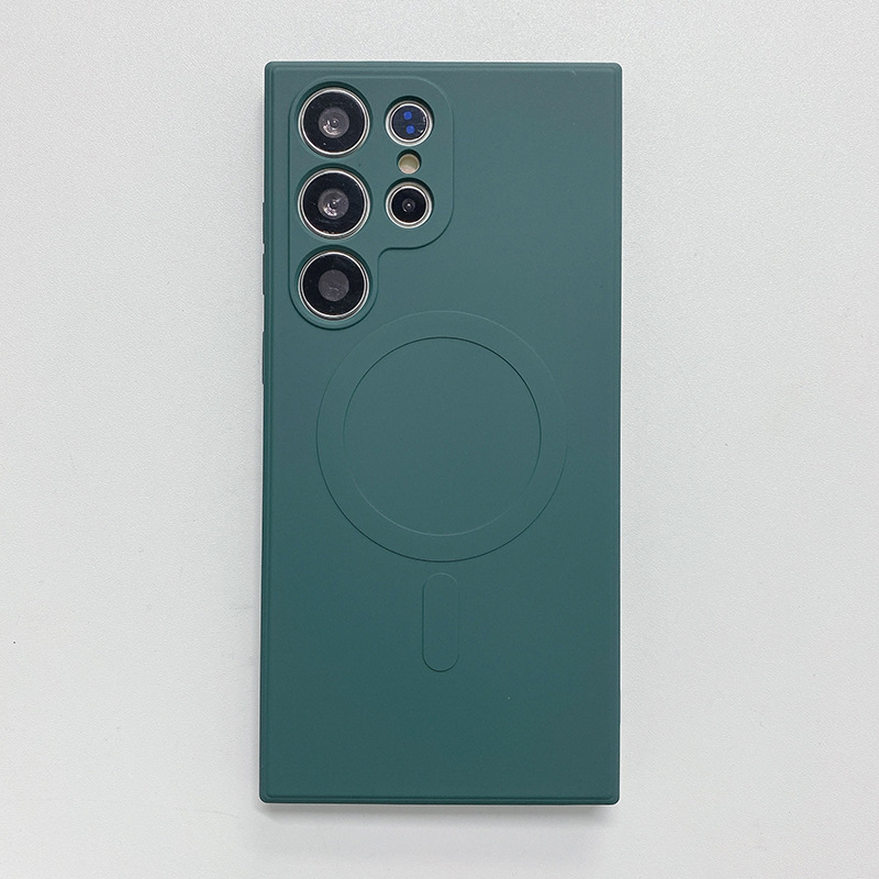 Mobile phone case wireless magnetic mobile phone case S23 liquid silicone S22plus all-inclusive protective cover new model_voghion.com